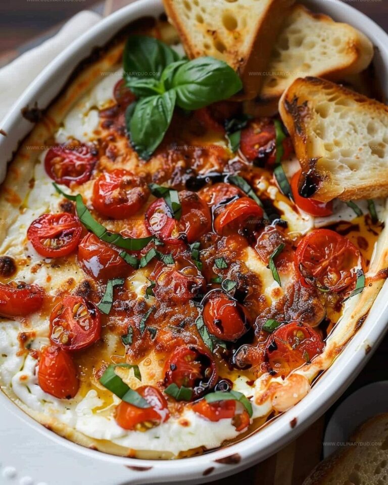 Three-Cheese Tomato Bruschetta Dip Recipe