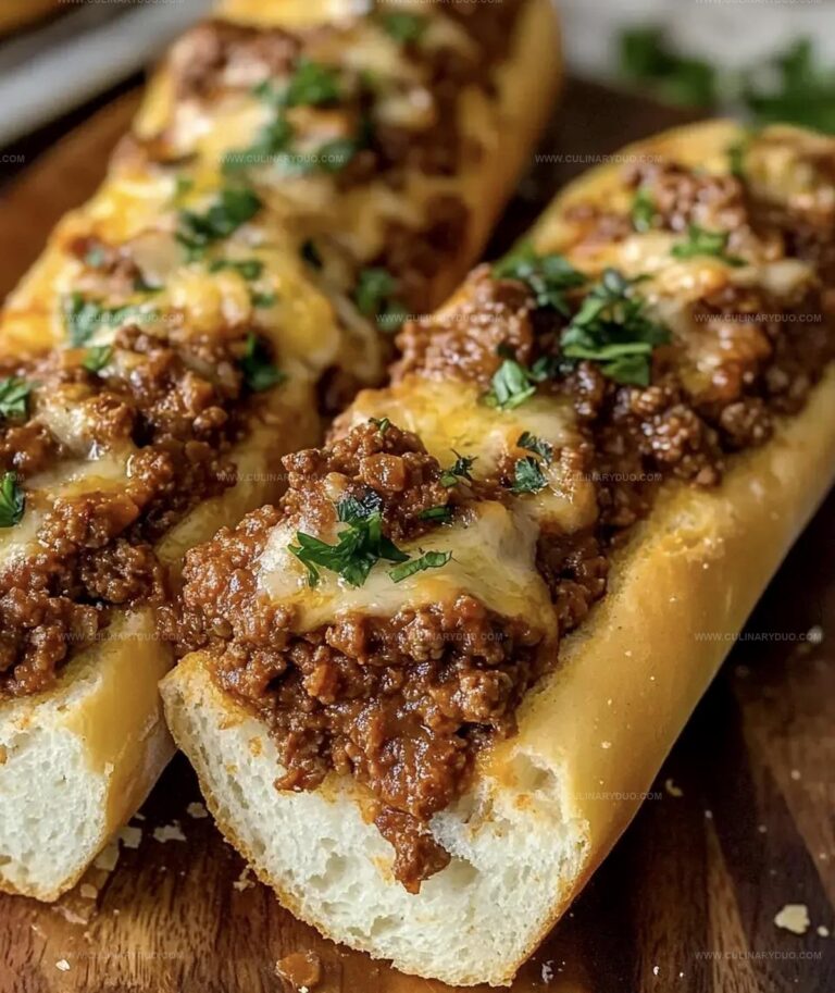 Sloppy Joe Garlic Bread Recipe