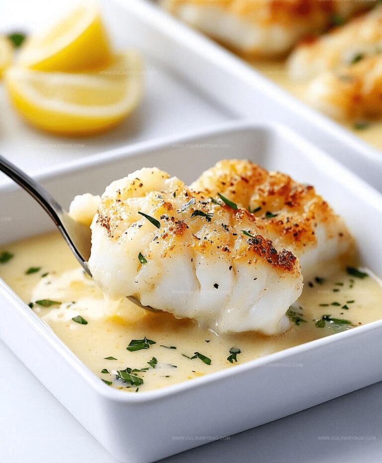 Tasty Baked Cod In Coconut Lemon Cream Sauce Recipe