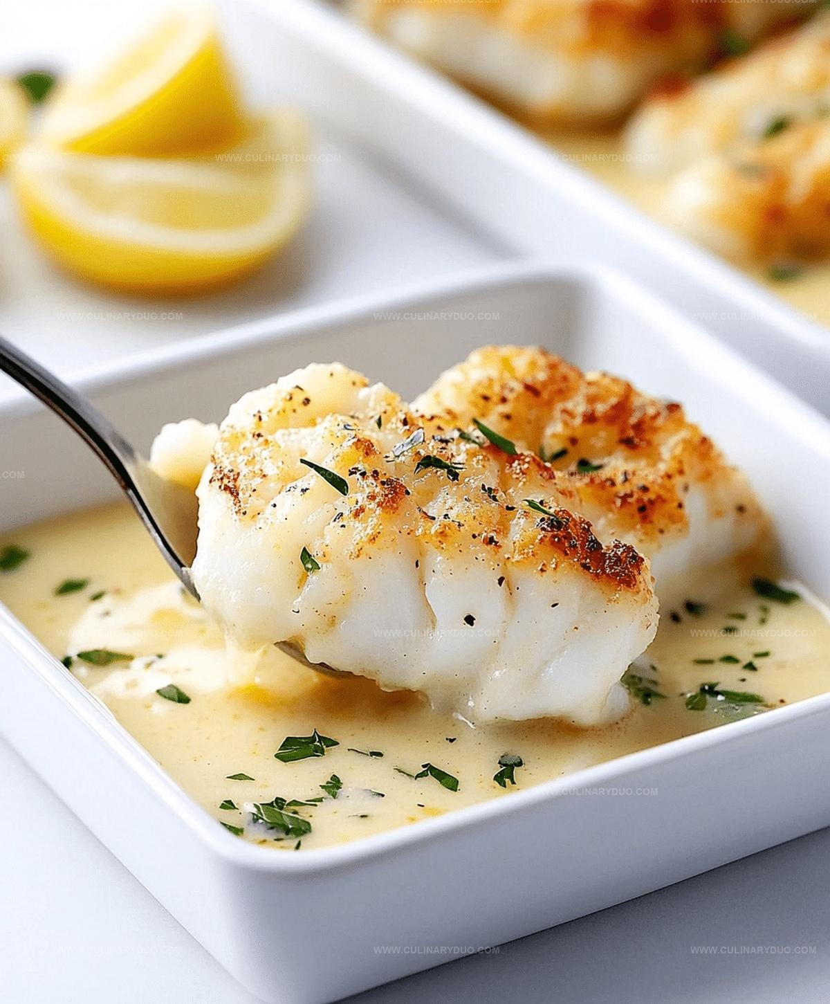 Tasty Baked Cod In Coconut Lemon Cream Sauce Recipe