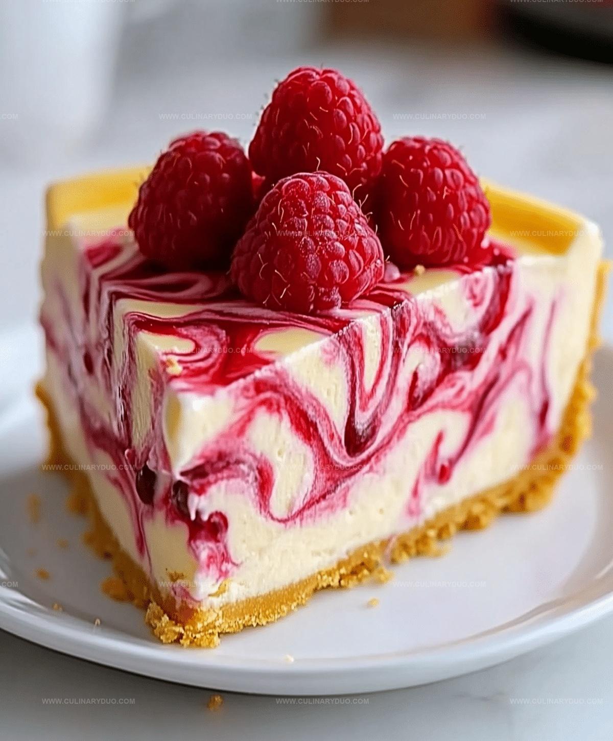 Lemon Raspberry Swirl Cheesecake Recipe