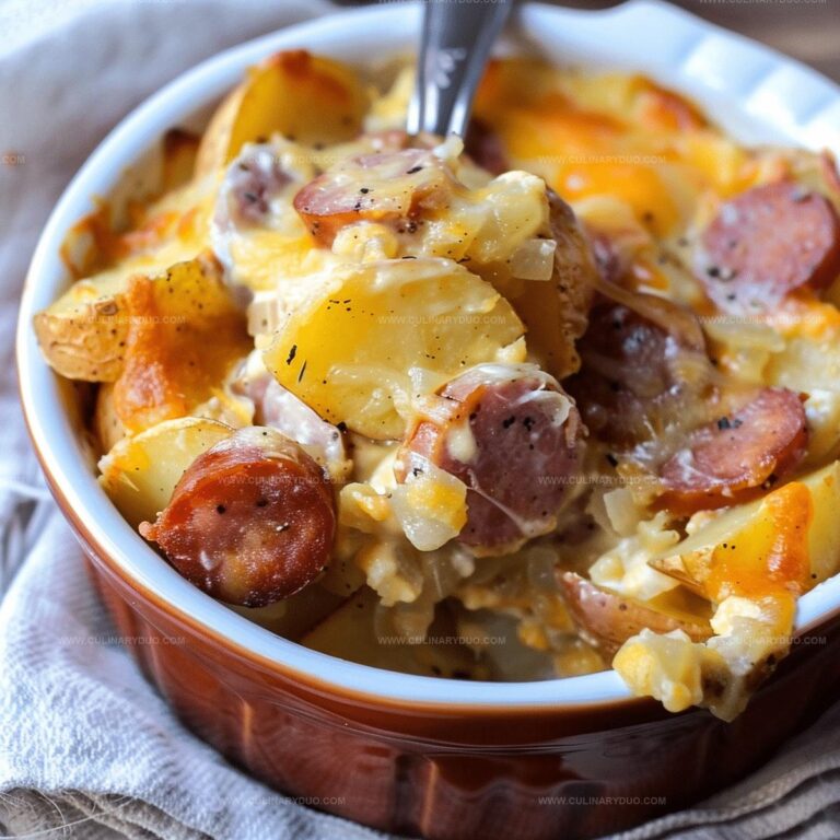 Easy Cheesy Potato & Smoked Sausage Casserole Recipe