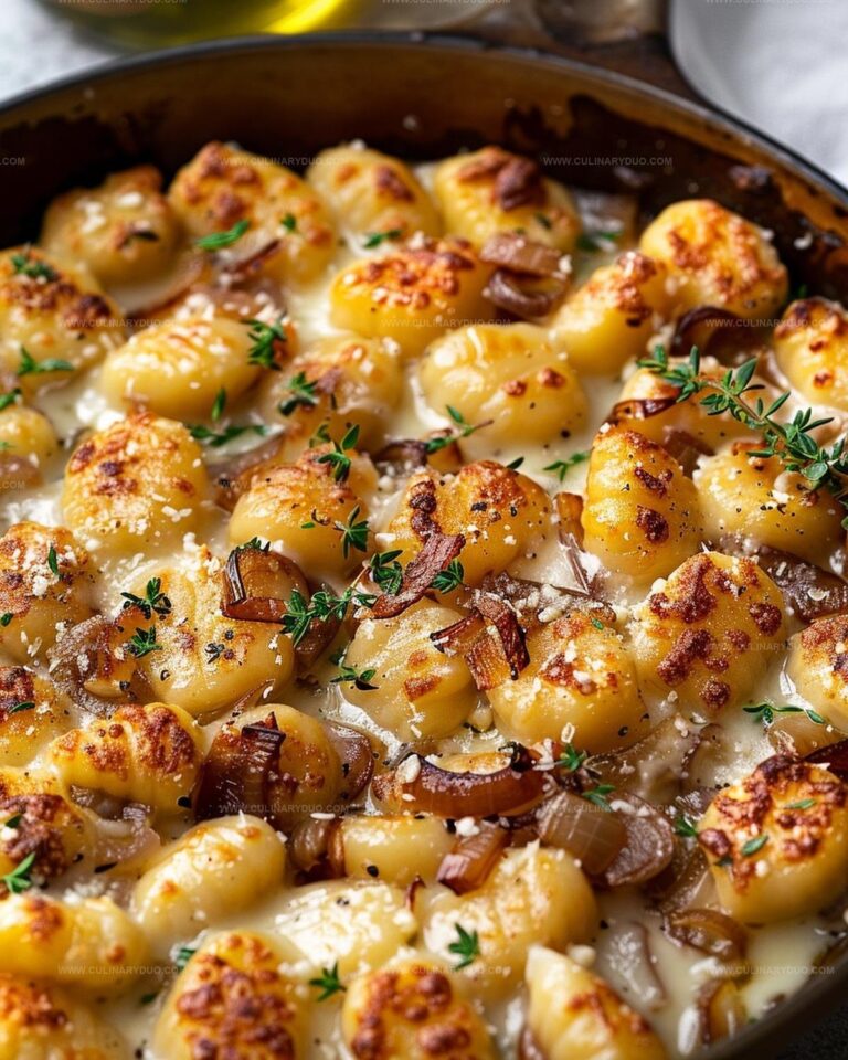 Gnocchi with Caramelized Onions and Gruyere Recipe