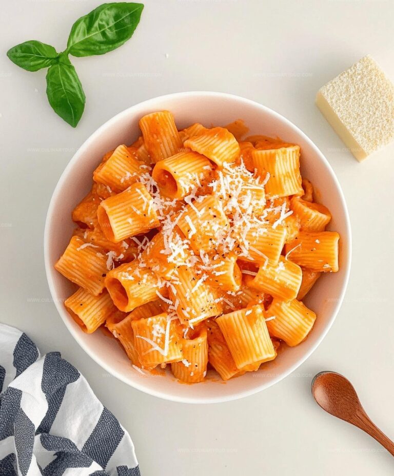 Creamy Tomato Rigatoni Pasta Recipe