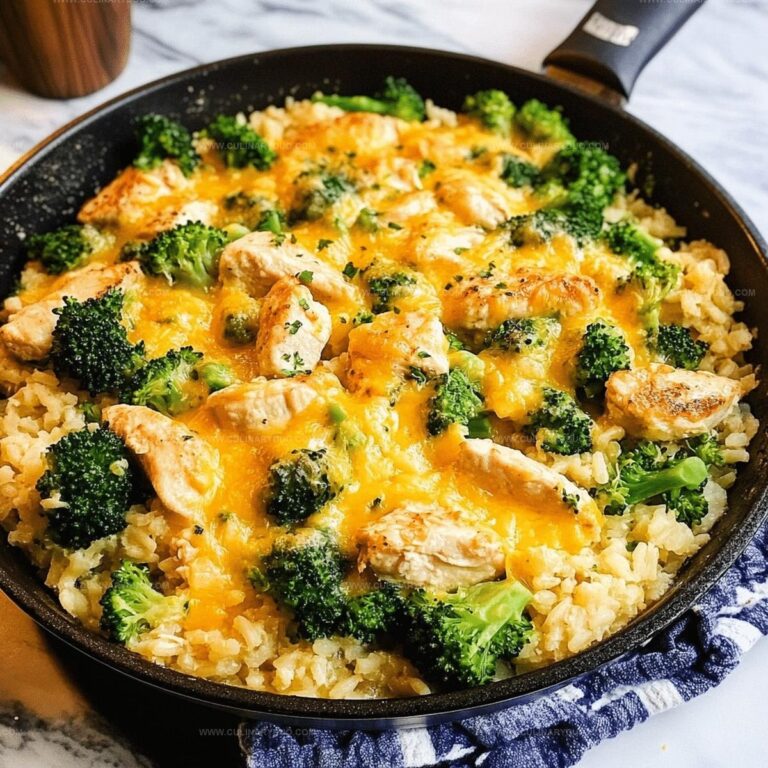 One Pan Cheesy Chicken Broccoli And Rice Recipe