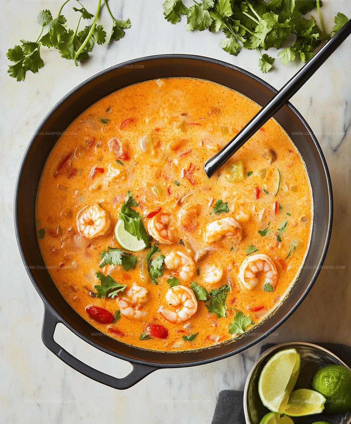 Quick And Spicy Shrimp Soup Recipe