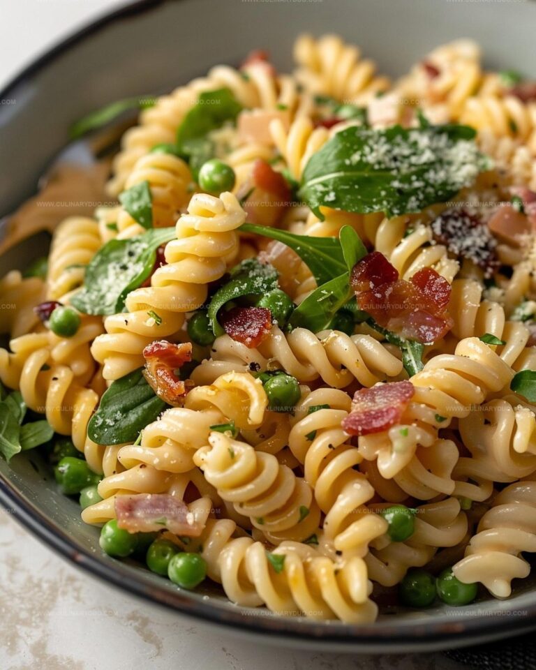 Creamy Pea and Pancetta Pasta Recipe