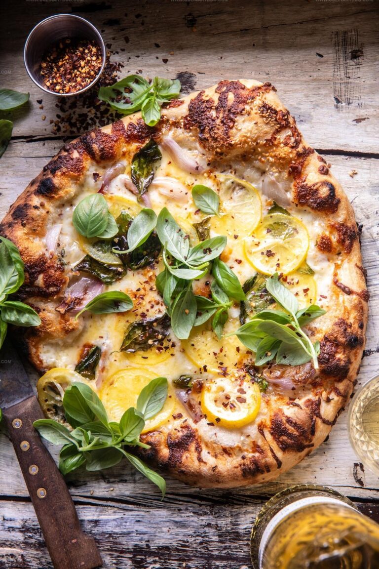 3-Cheese Lemon Basil Pizza Recipe