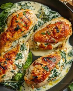 Cream Cheese and Spinach Stuffed Chicken Breasts Recipe