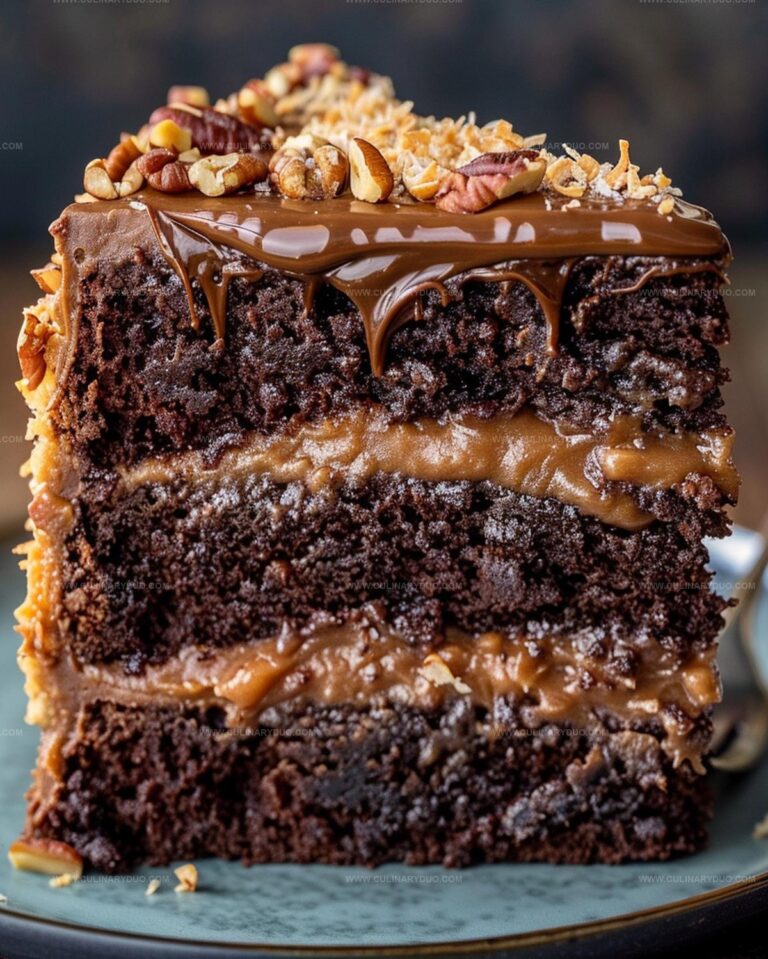 Luxurious Chocolate Caramel Pecan Cake Recipe