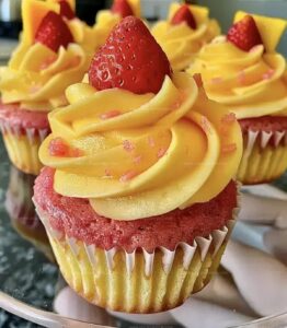 Strawberry Mango Margarita Cupcakes Recipe