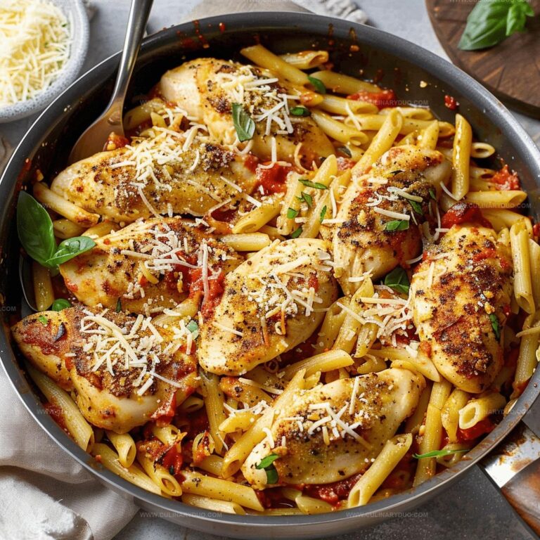 Garlic Parmesan Chicken and Pasta (One-Pan) Recipe