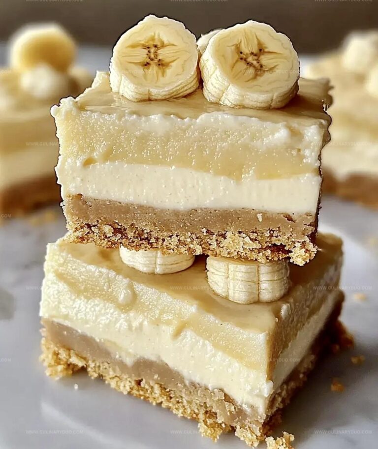 Creamy Banana Pudding Cheesecake Bars Recipe