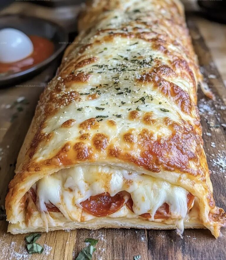 Tremendous Cheesy Pepperoni Stromboli Recipe