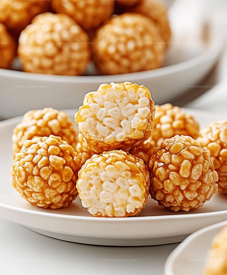 Caramel Marshmallow Rice Krispie Balls Recipe