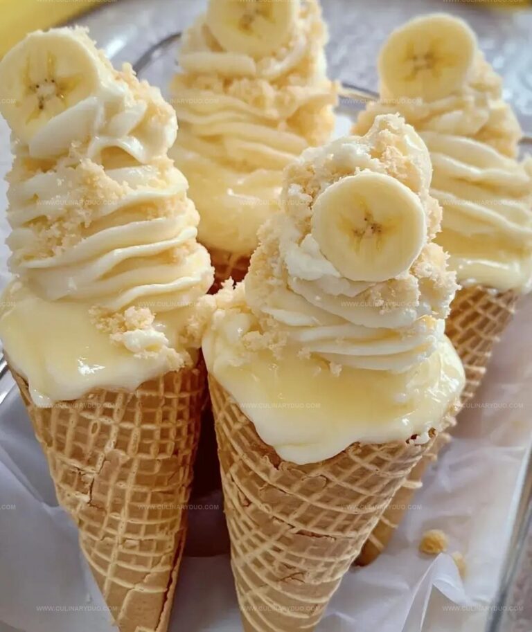 Banana Pudding Cheesecake Cones Recipe