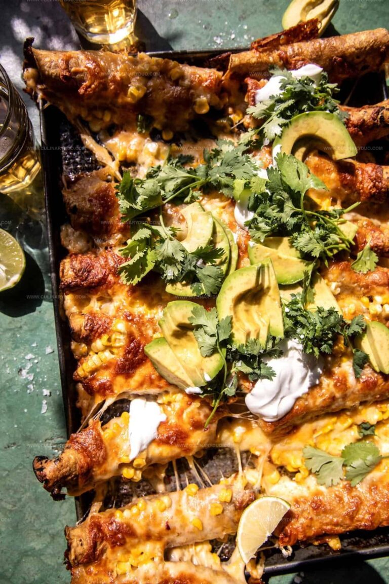 Sheet Pan Green Chile Chicken Taquitos Recipe