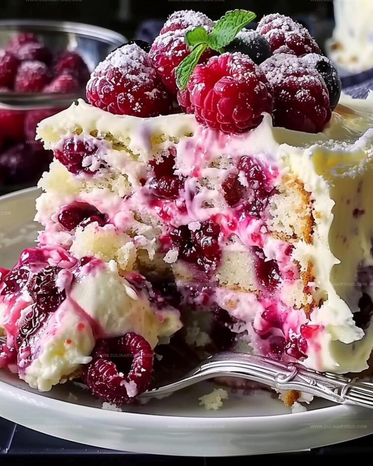 White Chocolate Raspberry Poke Cake Recipe