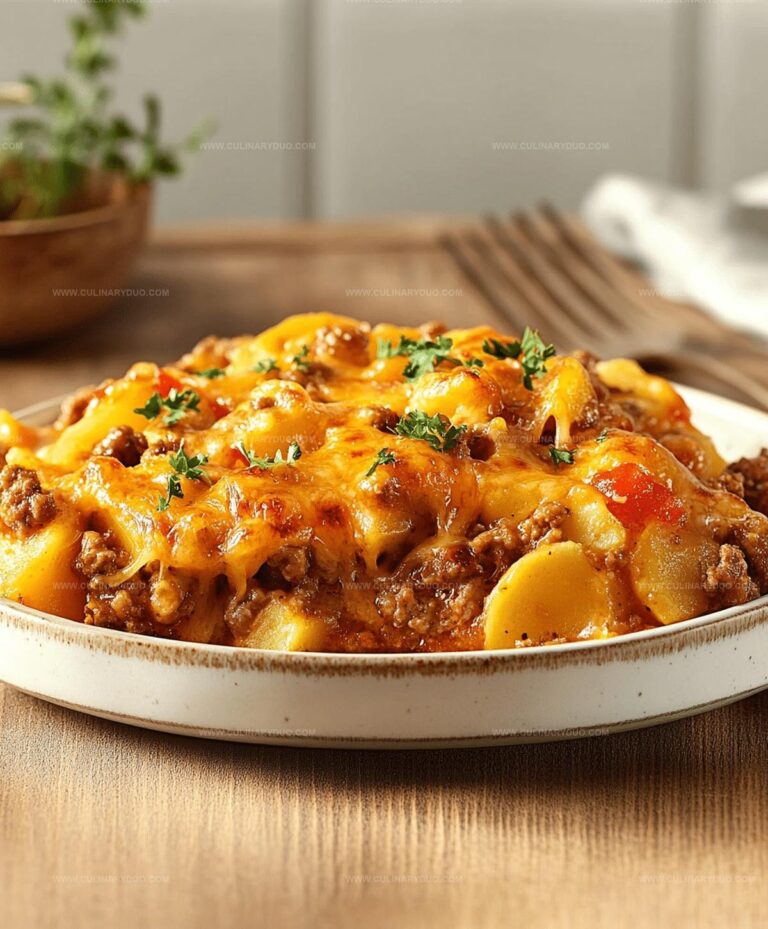 Cheesy Ground Beef And Potatoes Recipe