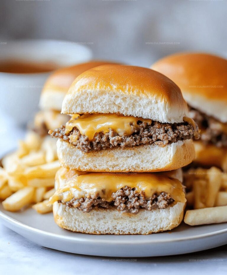 Cheesy Ground Beef Sliders Recipe