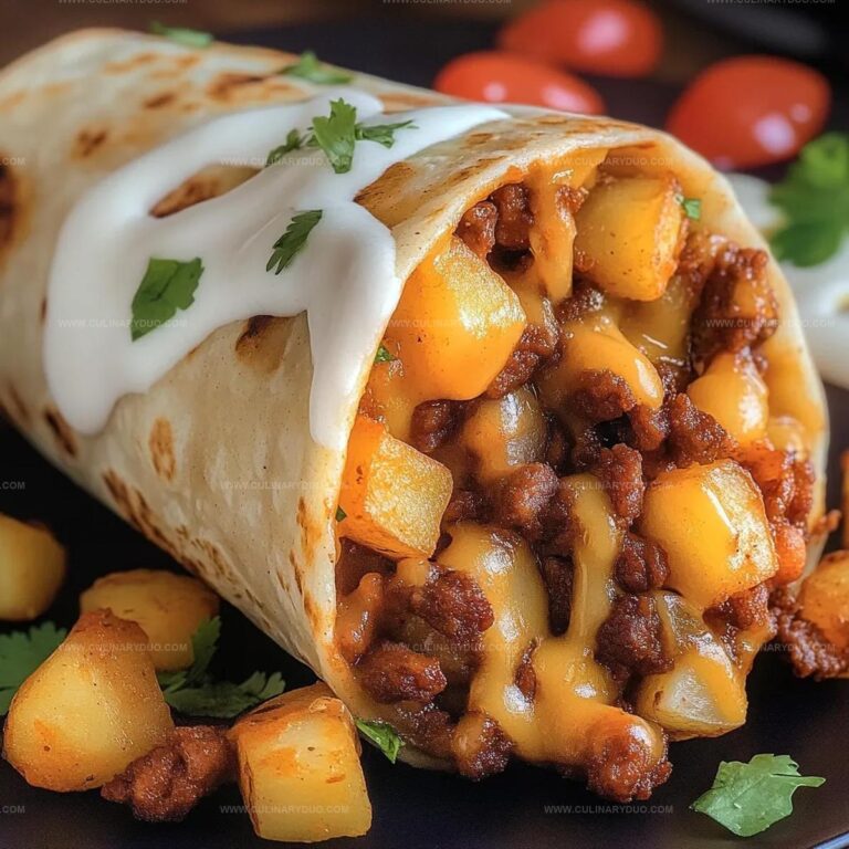 Cheesy Potato Burritos Recipe