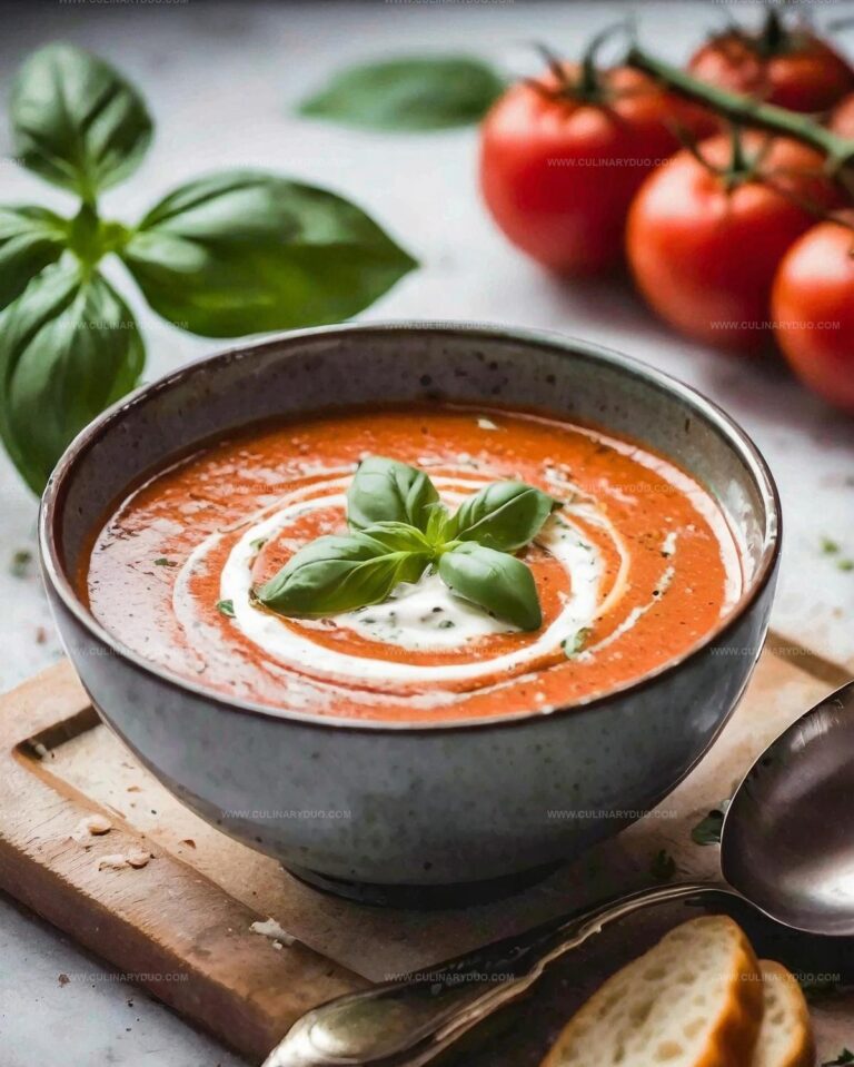 Rich and Creamy Tomato Basil Soup Recipe