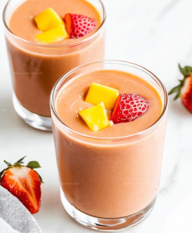 Tropical Strawberry Mango Smoothie Recipe