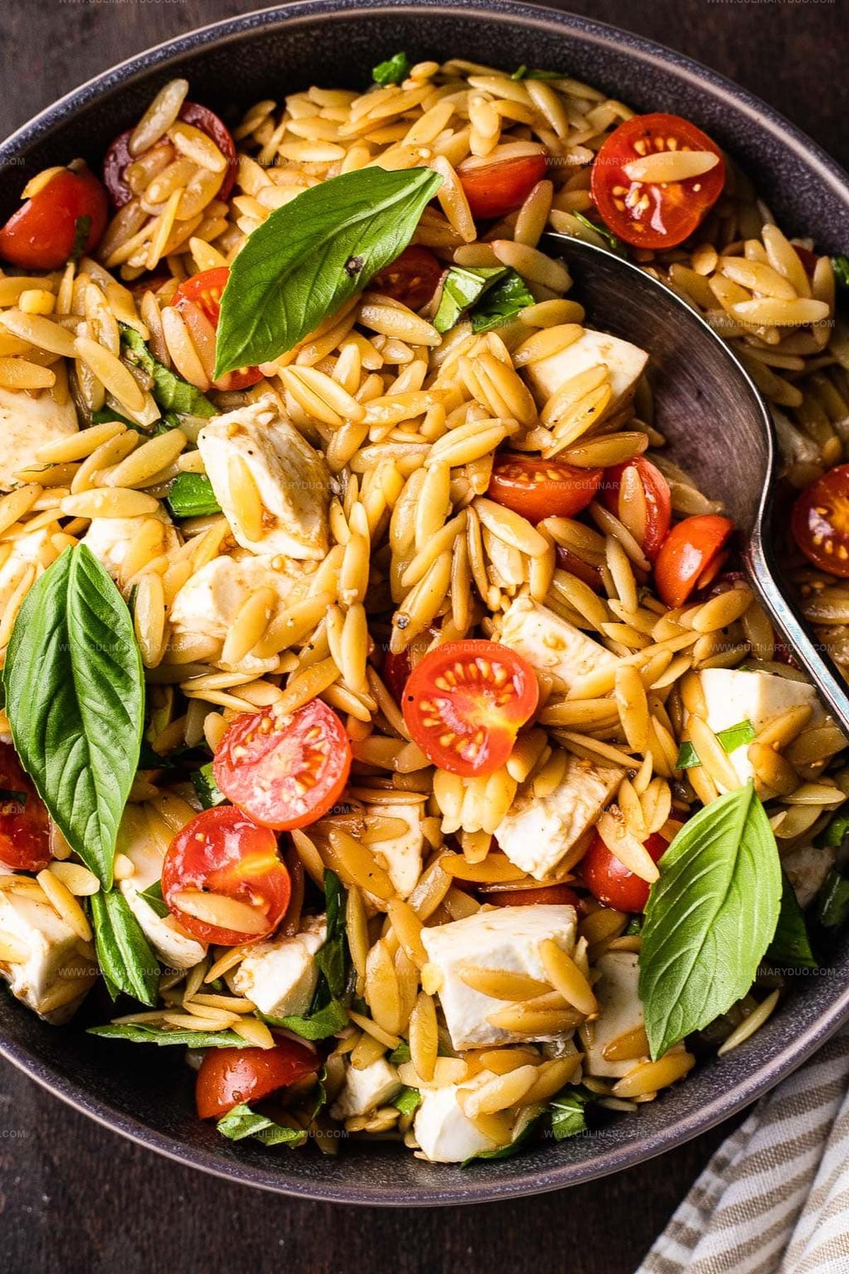 Caprese Orzo Salad Recipe