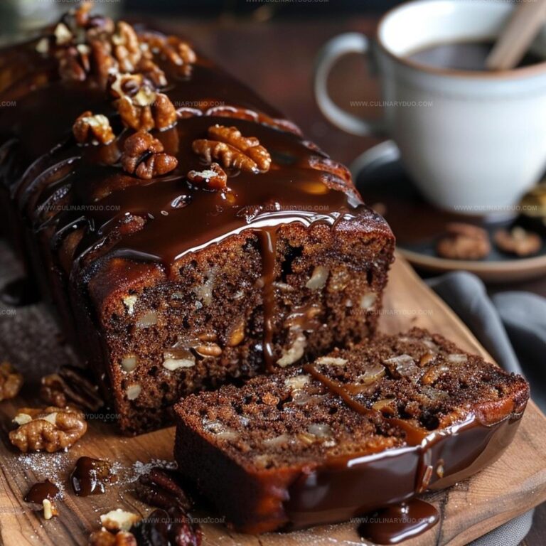 Date Coffee Loaf Cake with Walnuts and Rich Espresso Glaze Recipe