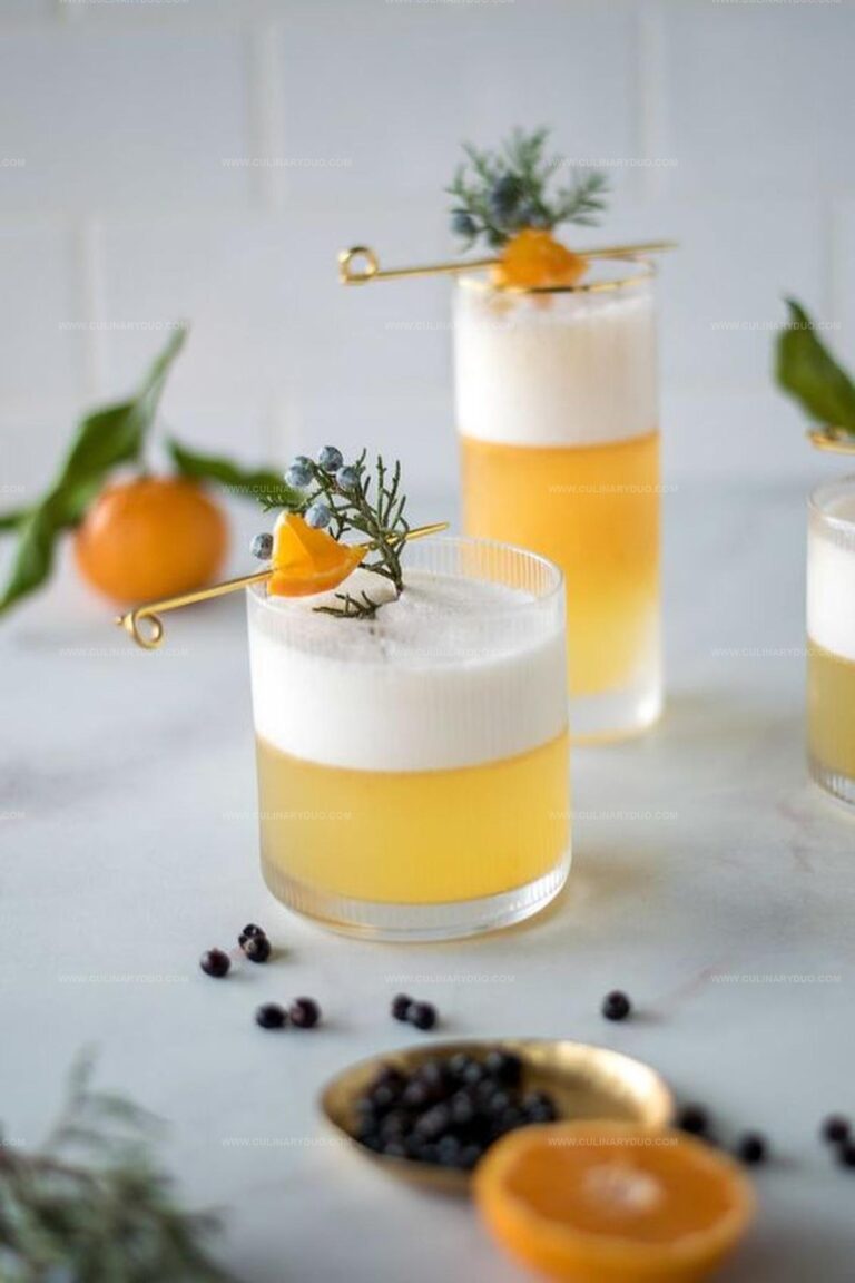 Juniper and Tangerine Gin Fizz Recipe