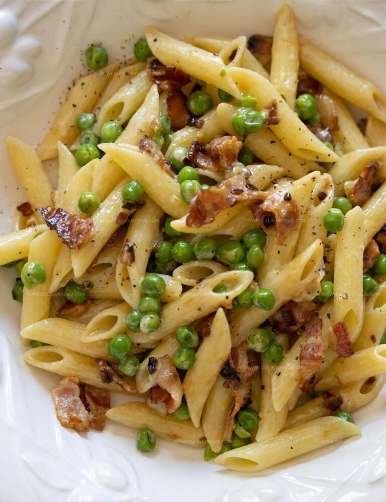Penne Pasta, Peas and Bacon Recipe