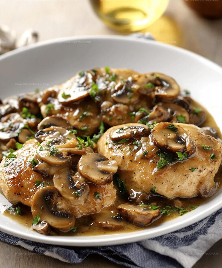 Skillet Chicken And Mushroom Wine Sauce Recipe