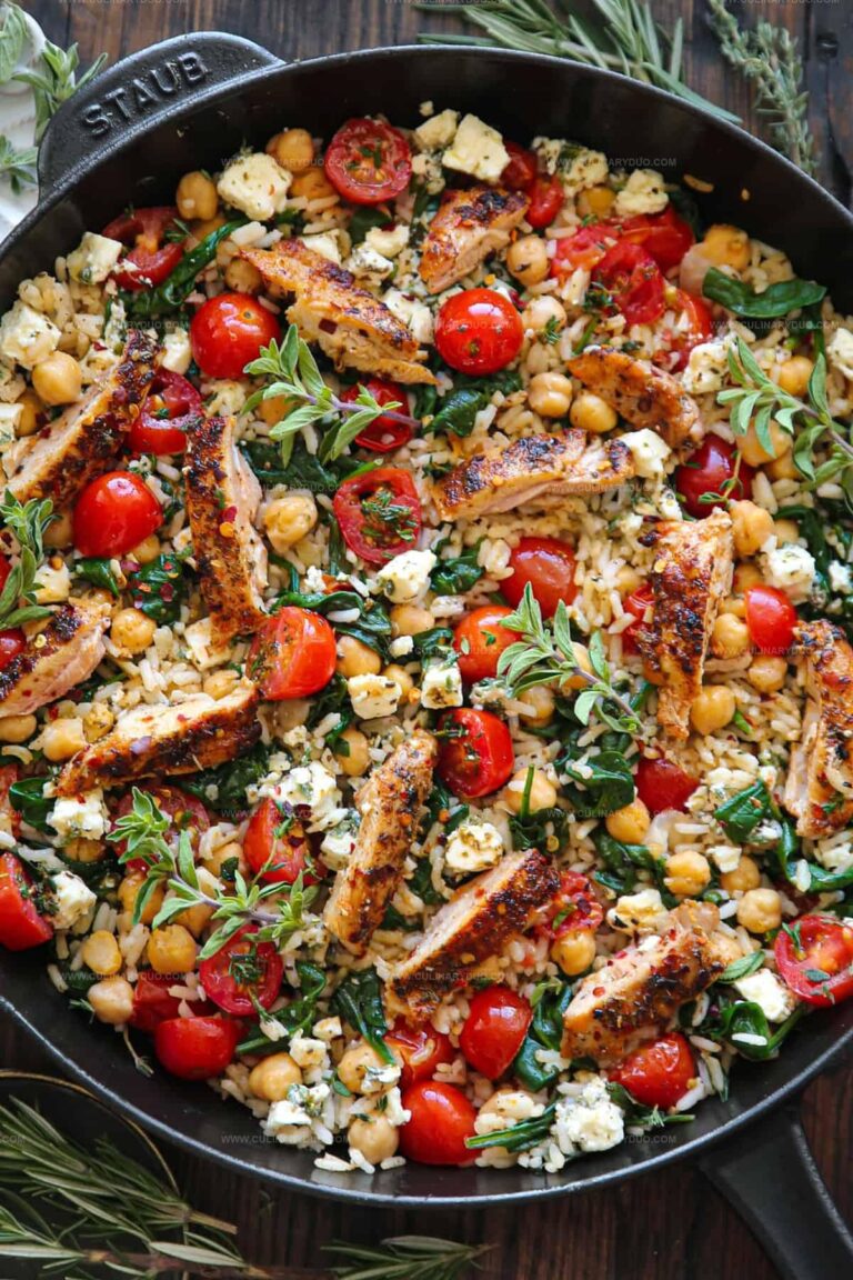 Greek Chicken and Lemon Rice (30 Minutes, One-Pot) Recipe