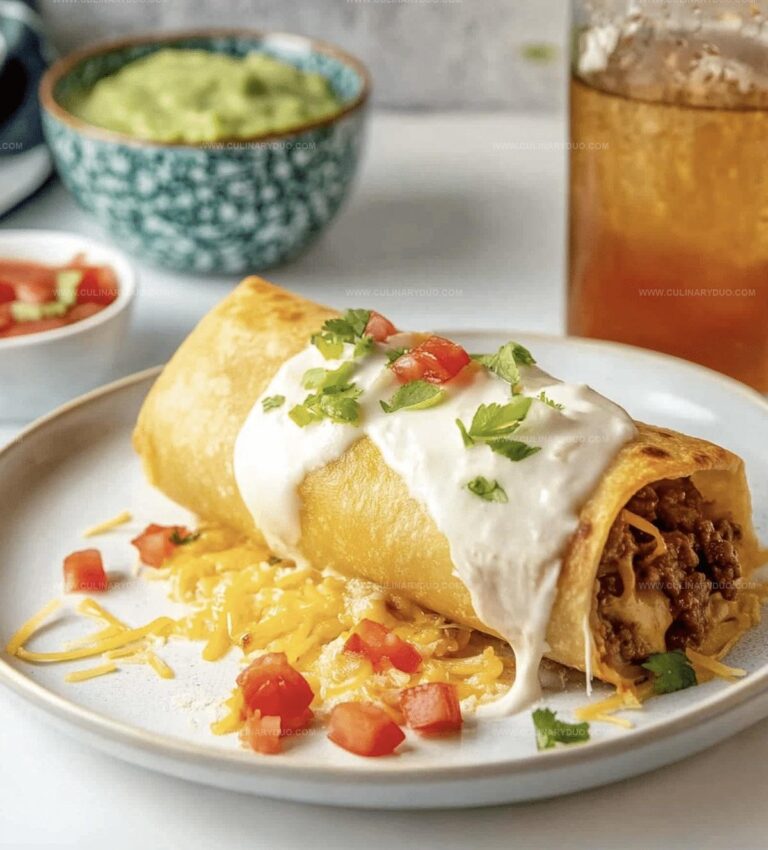 Beef And Cheese Chimichangas Recipe