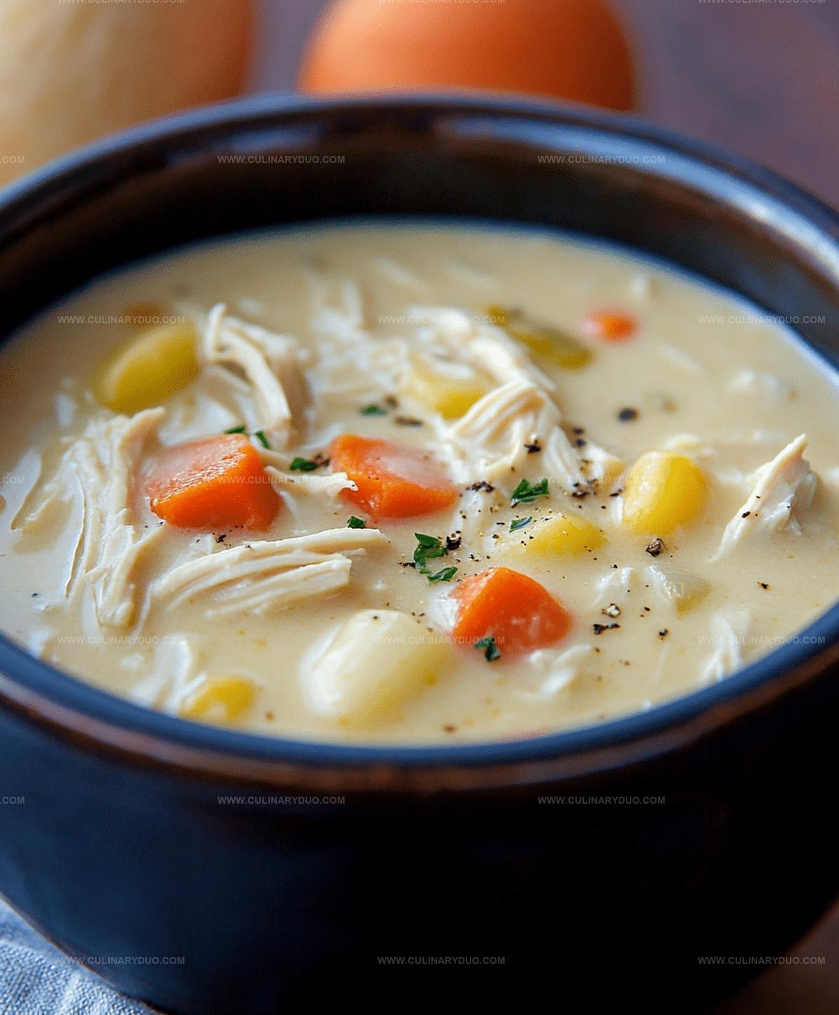 Easy Creamy Chicken Noodle Soup Recipe