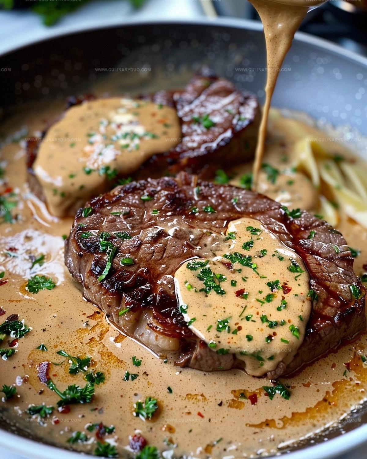 Garlic Cream Steak Bites Recipe