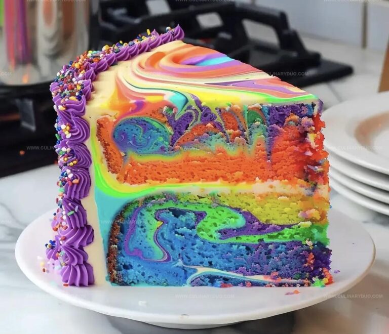 Rainbow Marble Cake Recipe