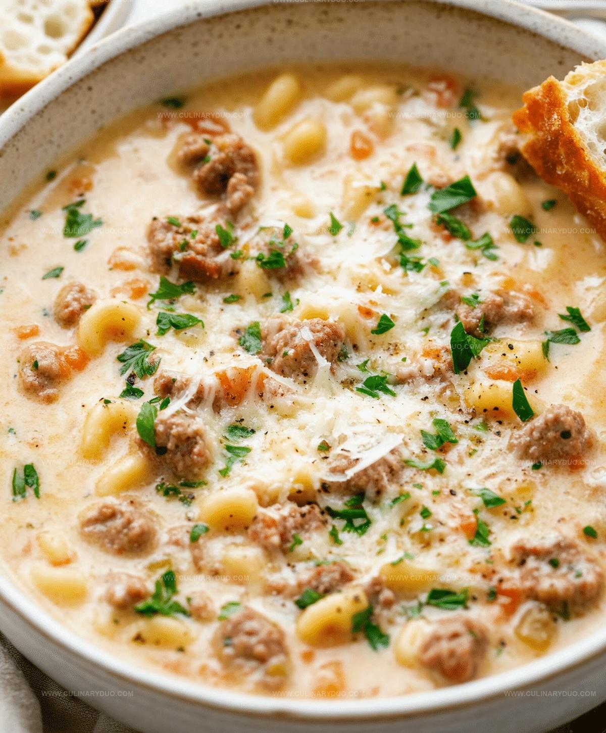 Creamy Parmesan Italian Sausage Soup Recipe