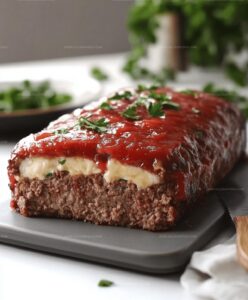 Mozzarella Stuffed Meatloaf Recipe