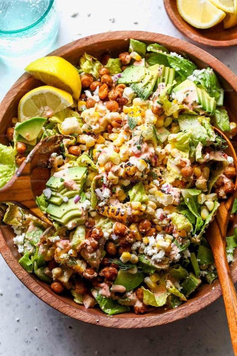 Grilled Corn and Avocado Salad with Harissa Ranch Recipe