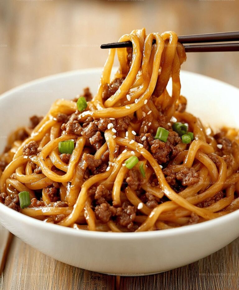 Mongolian Ground Beef Noodles Recipe