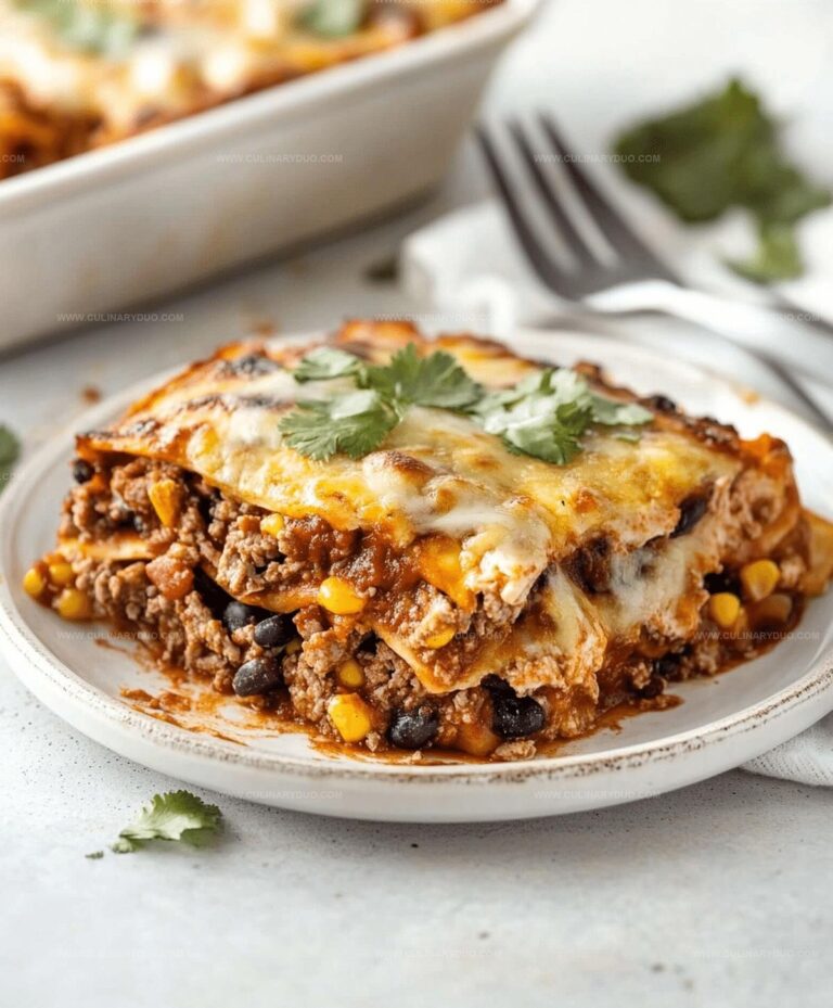 Beef Enchilada Casserole With Corn Tortillas Recipe
