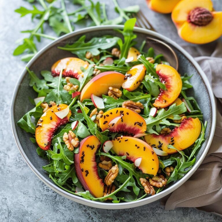 Easy Peach Arugula Salad Recipe