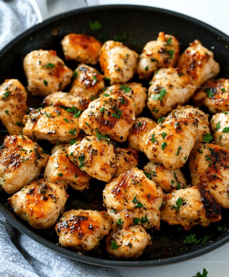 15-minute Garlic Butter Chicken Bites Recipe