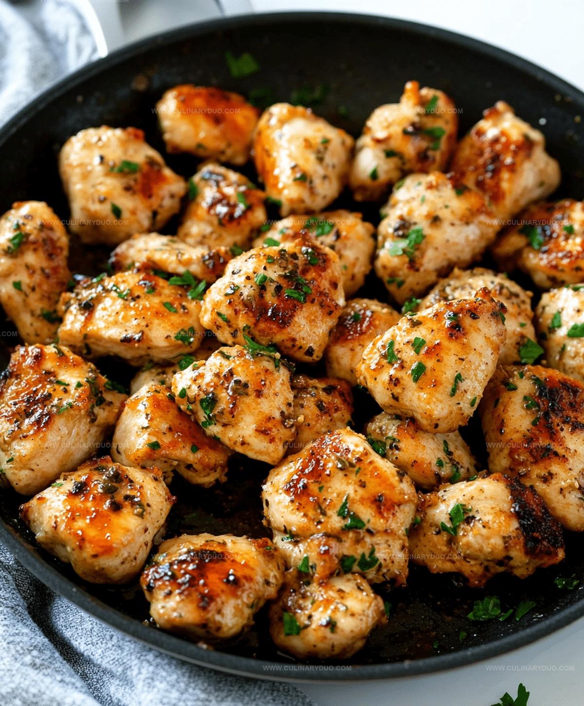 15-minute Garlic Butter Chicken Bites Recipe
