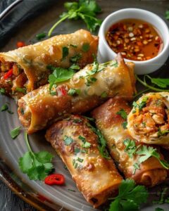 Spicy Baked Mexican Chicken Egg Rolls Recipe