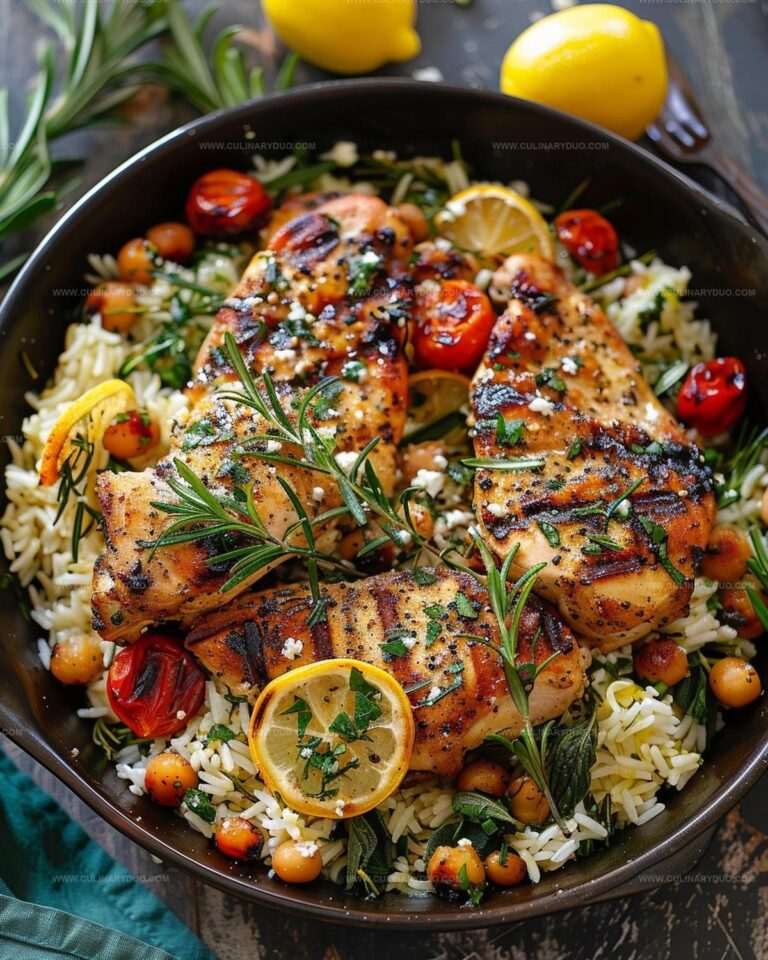 Greek Chicken and Lemon Rice Recipe