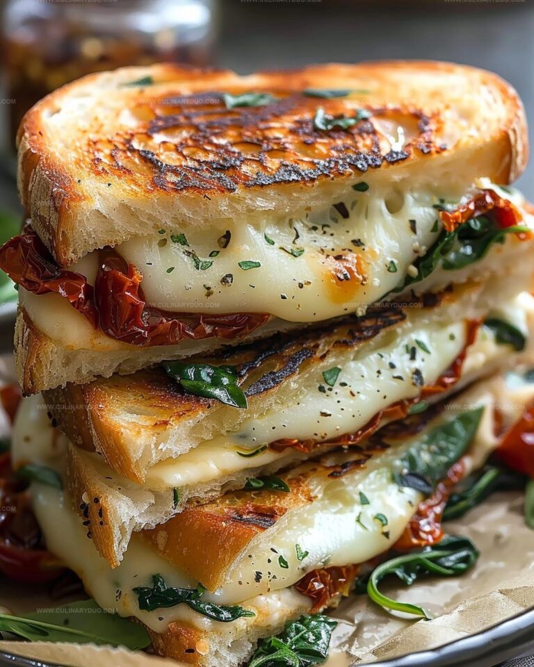 Sun-Dried Tomato, Spinach, and Ricotta Grilled Cheese Recipe