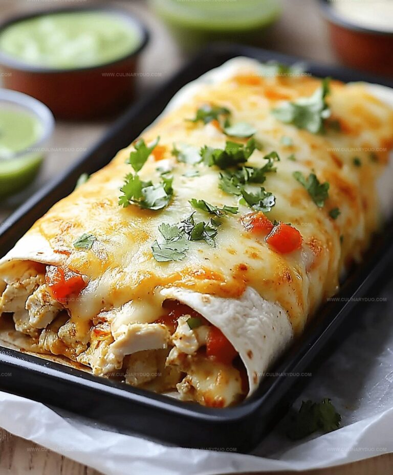 Smothered Baked Chicken Burritos Recipe