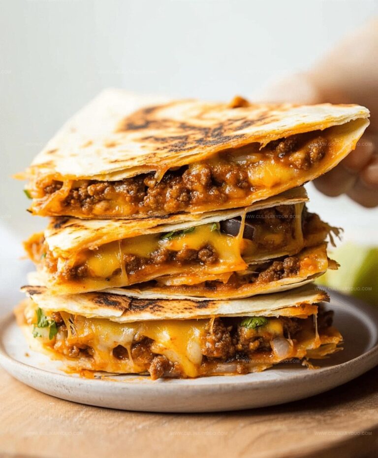 Cheesy Ground Beef Quesadillas Recipe